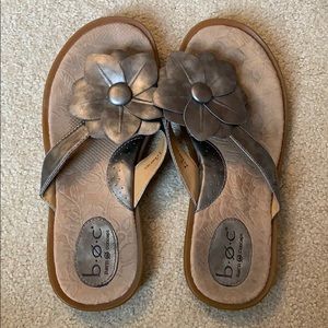 Metallic bronze sandals